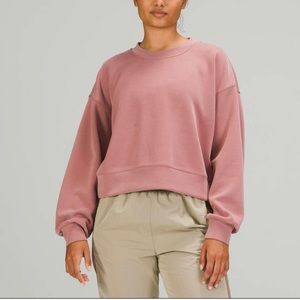 Lululemon Perfectly Oversized Cropped Crew - Softstreme, Spiced Chai